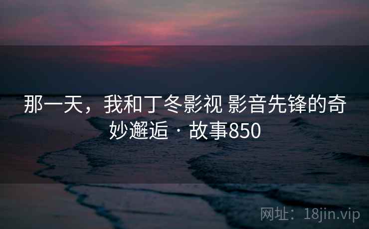 那一天，我和丁冬影视 影音先锋的奇妙邂逅 · 故事850